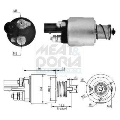 Elektromagnetický spínač, startér MEAT & DORIA 46126