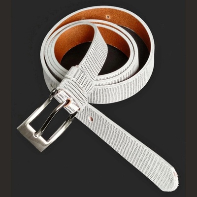 Penny Belts dámský kožený pásek 20-183-606 stříbrný