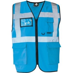 Korntex hi-vis kxmf berlin / Светлоотразителна многофункционална жилетка - небесно синя 4xl (76kxmf41014)