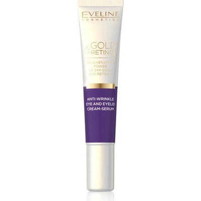 Eveline Cosmetics Gold & Retinol krémové sérum proti vráskam v okolí očí 20 ml