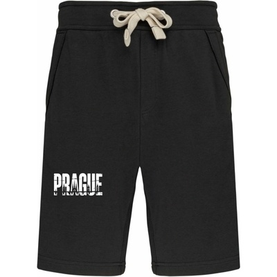 Prague bílý potisk pohodlné kraťasy s potiskem
