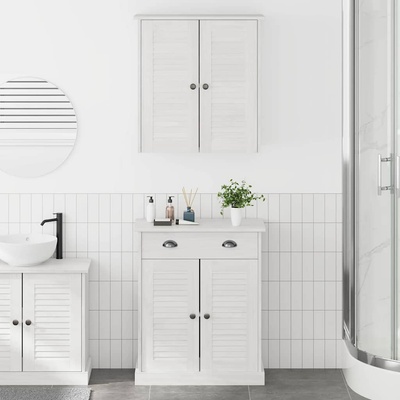 vidaXL Комплект мебели за баня VIGO 2 pcs Бяло и антикварно бяло (3328542)