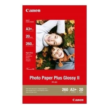 Canon Photo Paper Plus Glossy PP-201 2311B021, 275 г/м2, A3+, 20 бр. , лъскав, мастиленоструен, бял, фотографска хартия (2311B021)