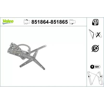 VALEO Zvedací zařízení oken VA 851864