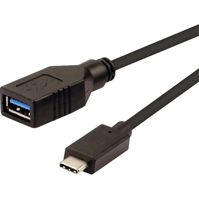 Roline 11.02.9030 USB, USB 3.2 Gen1 (USB 3.0 / USB 3.1 Gen1) USB-C ™ zástrčka, USB-A zásuvka, 0,15m, černý