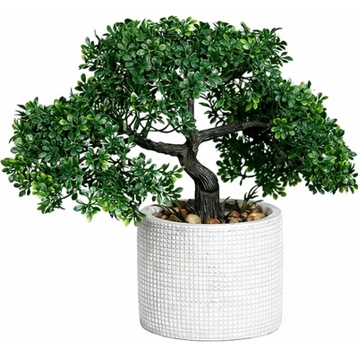 Umělá rostlina Bonsai, 26 cm, zelená