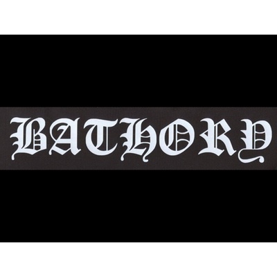 Zádovka BATHORY nápis