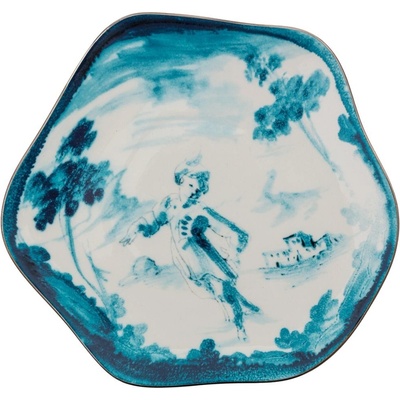 Seletti Dezertní talíř DIESEL CLASSICS ON ACID FIORENTINO 21 cm modrá porcelán