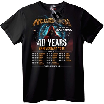 NOONEBRAND Тениска Турне за 40-годишнината на Helloween - 3XL, Black