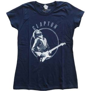 Eric Clapton Vintage Photo Navy Blue L Дамски Риза (ERICTS05LN03)