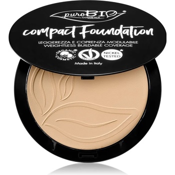 Image 1 of puroBIO Cosmetics Compact Foundation компактна пудра SPF 10 цвят 01 9 гр