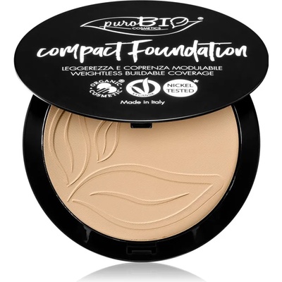 puroBIO Cosmetics Compact Foundation компактна пудра SPF 10 цвят 01 9 гр