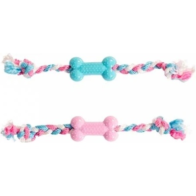 Duvo+ Puppy TPR Bone with cotton rope 35 cm