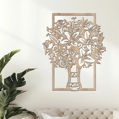 dřevo života Dřevěné květiny Radosti Rozměry (cm): 49x60, Zvolte barvu dekoru: Dub Sonoma