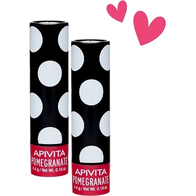 APIVITA Комплект - Стик за устни, нар, 2 х 4.4 g