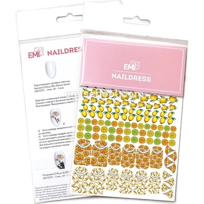 E.Mi Vodolepka Naildress Slider Design 7 Citrus