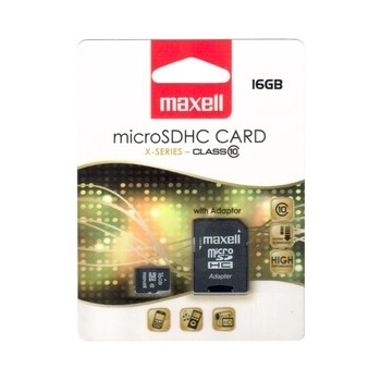 Maxell microSDHC 16GB class 10 + adapter 854717