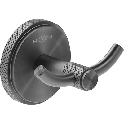 Mexen Gravo двойна кука за кърпа, матиран gun gray - 70A93012-66 (70A93012-66)