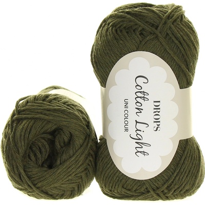Drops Cotton Light 12 tmavá khaki