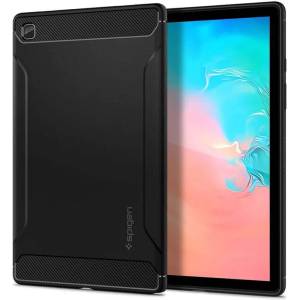 Spigen Противоударен Калъф за Samsung Tab A7 10.4 2020, Spigen Rugged Armor Case, Черен (ACS01562)