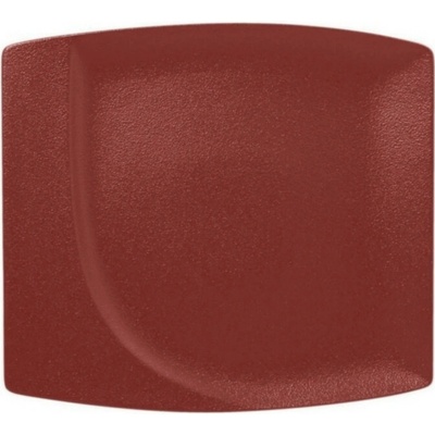 RAK Porcelain Talíř mělký čtvercový 32 x 29 cm tmavě červená RAK-NFMZSP32DR