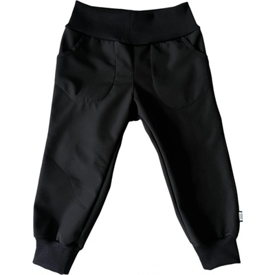 Softshellové kalhoty s microfleecem Černá