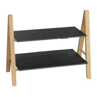 Horecano HORECANO-Стойка за сирена на две нива (дървена стойка 38х20х28 cm+ каменна плоча 33х20 cm/33х14 cm) (1266SJSJ4129-B) (0147130)