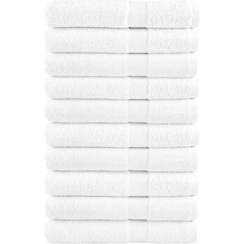 vidaXL Премиум кърпи SOLUND 10 бр бели 100x200 см 600 gsm (137142)
