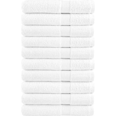 vidaXL Премиум кърпи SOLUND 10 бр бели 100x200 см 600 gsm (137142)