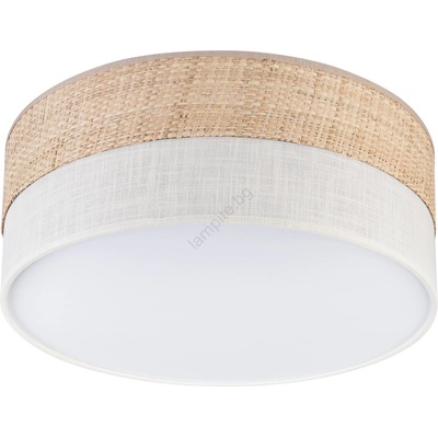 LAMKUR Плафон SIRJA DOUBLE BOHO 2xE14/15W/230V Ø 35 см бежово/кремаво (LA59839)