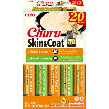 INABA Churu Skin & Coat за котки с вкус на пиле