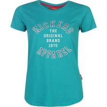 Kickers Print T Shirt Ladies Dark Turq