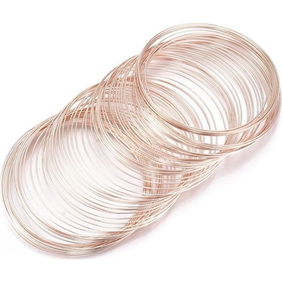 Paměťový drát Náramek Růžovo Zlatý 6cm - 1 Kg