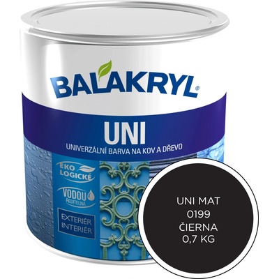 Balakryl Uni Mat 0,7 kg čierna