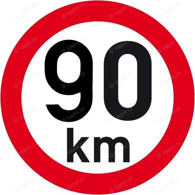 Samolepka reflexní rychlost 90 km, průměr 200 mm