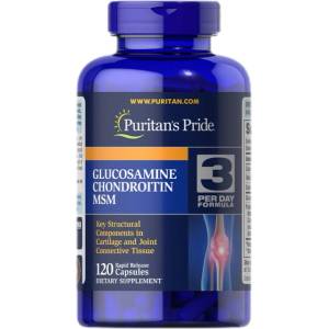 Puritan's Pride Double Strength Glucosamine, Chondroitin & MSM Joint Soother® [120 капсули]