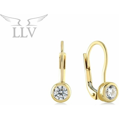 Lillian Vassago Zlaté klasické náušnice so zirkónom LLV06-GER027