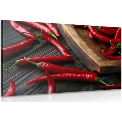 Obraz deska s chili papričkami - 60x40