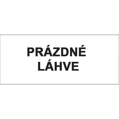 Značka Prázdné láhve, fólie, 62 × 148 mm BZ F01L/RL