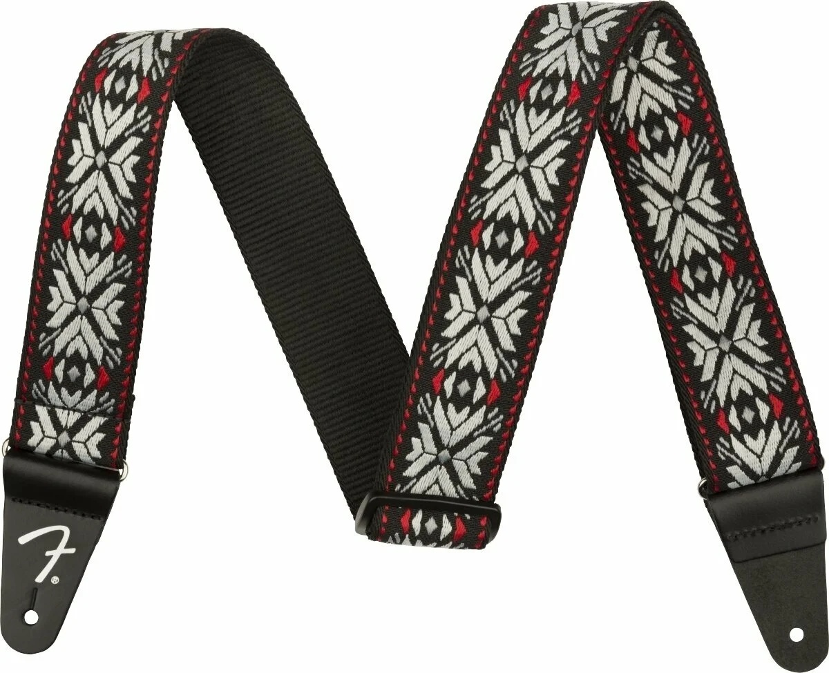 Fender Pasadena Woven Strap Red Snowflake Колан за китара (0990638026)