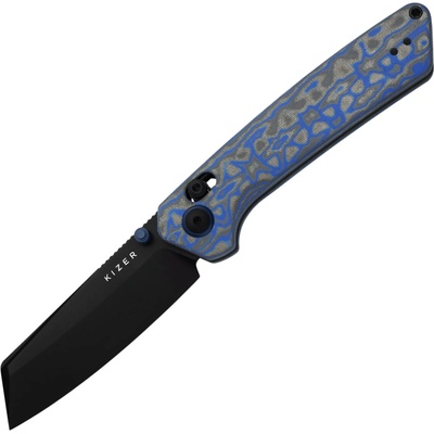 Kizer Madrac Nitro-V, Black Stonewashed, Vortex Micarta V3693A4