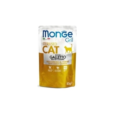 MONGE GRILL Cat Sterilised kapsička kohoutek 85 g