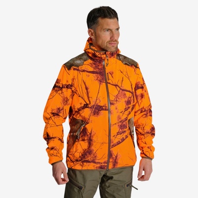 Solognac bunda nepromokavá nešustivá Light 500 Treemetic fluo oranžová – Hledejceny.cz