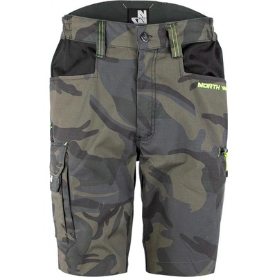 North Ways Jack pánské kraťasy camo hnědé