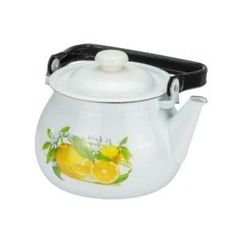 Image 1 of Horecano - Емайлиран чайник 3, 5л "ЛИМОН" Н-(I27130/2whtLem) (0129493)