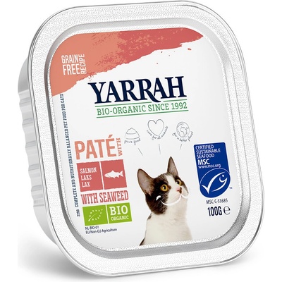 Yarrah Bio Paté losos & Bio morská riasa 6 x 100 g
