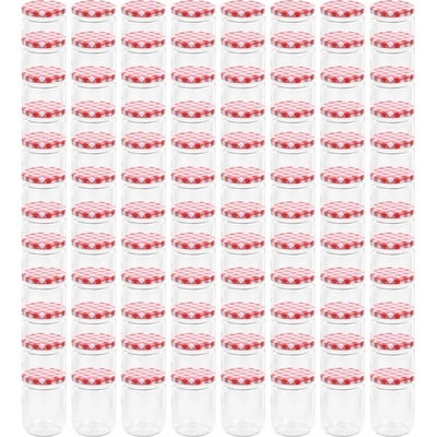 zahrada-XL zavařovací sklenice s bíločervenými víčky 96 ks x 230ml