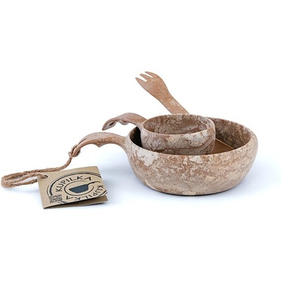 KUPILKA ECO Комплект нечупливи съдове junior, кафяв (K33JSB)