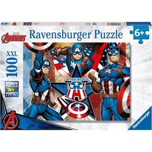 Ravensburger Пъзел Ravensburger от 100 XXL части - Капитан Америка (12001073) - baby