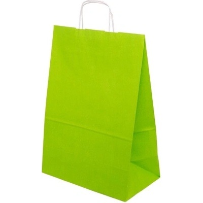 Farebná papierová taška 305x170x445mm - svetlo zelená - 13.0127